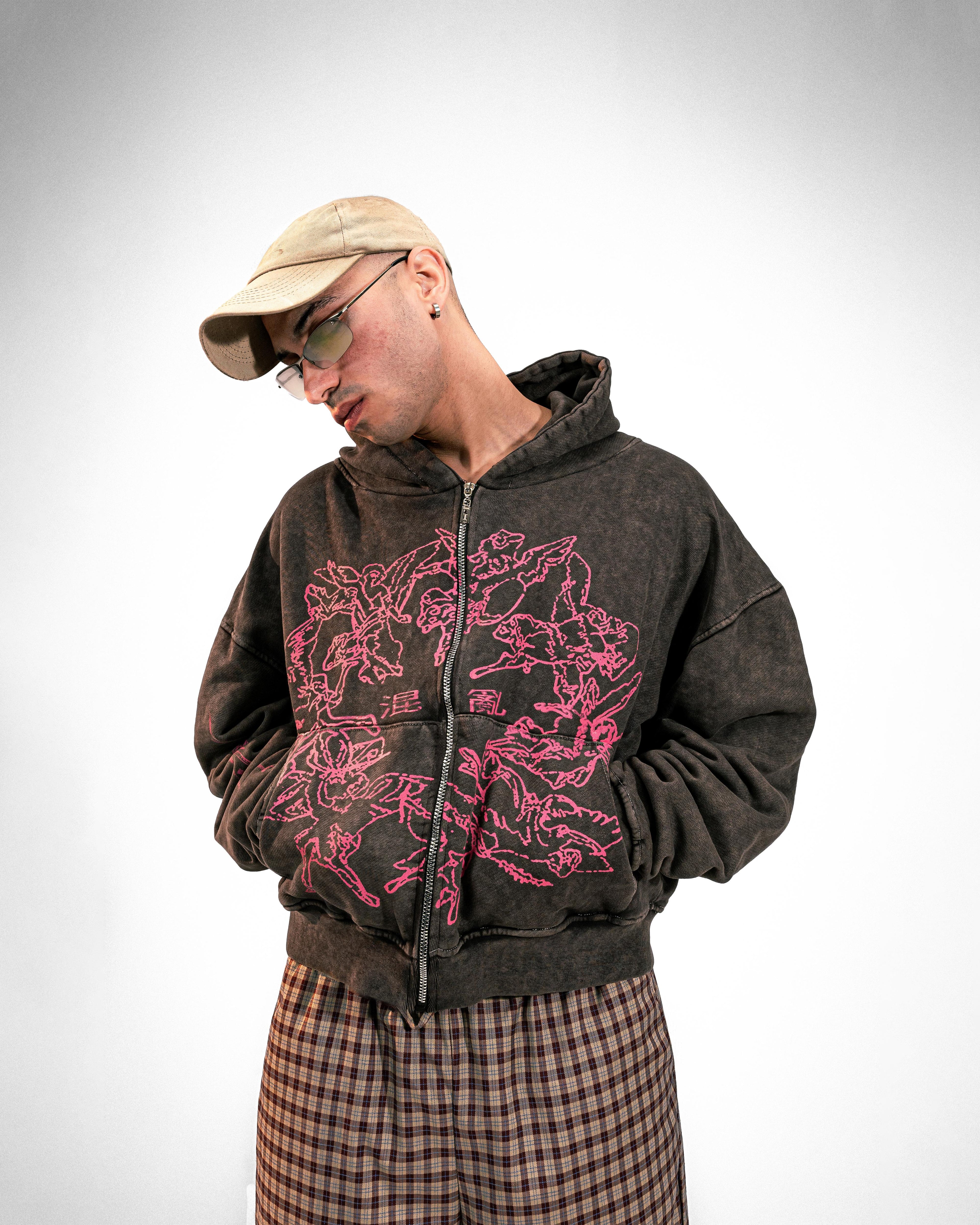 Cherry Stain Zip Hoodie